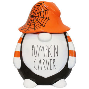 Rae Dunn Halloween PUMPKIN CARVER Gnome Canister